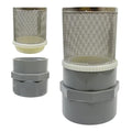 1.5 inch Stainless Steel Filter Cover Connected to 1.5 inch/DN40 Grey PVC by Cotonlake