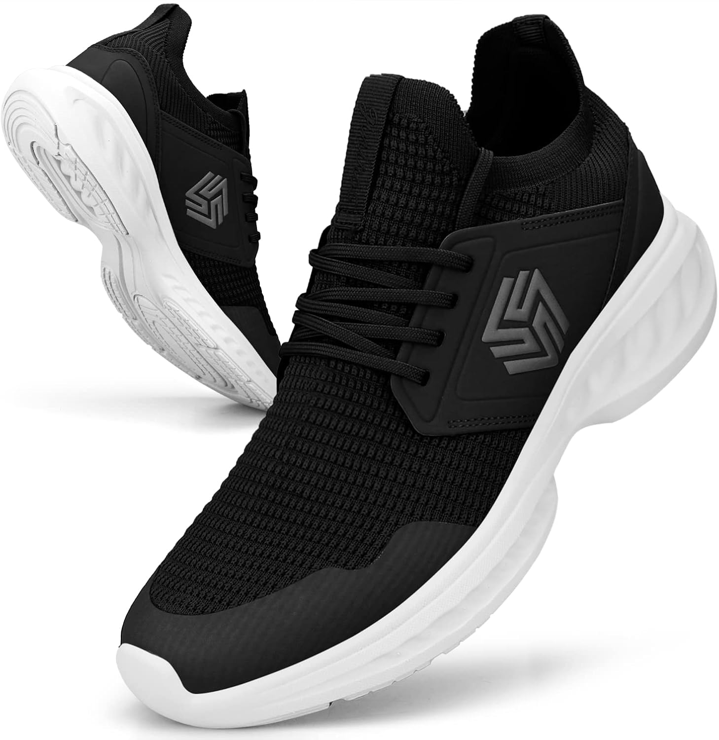 Mens Slip On Walking Shoes Non Slip Running Shoes Breathable Workout Shoes Lightweight Gym Sneakers