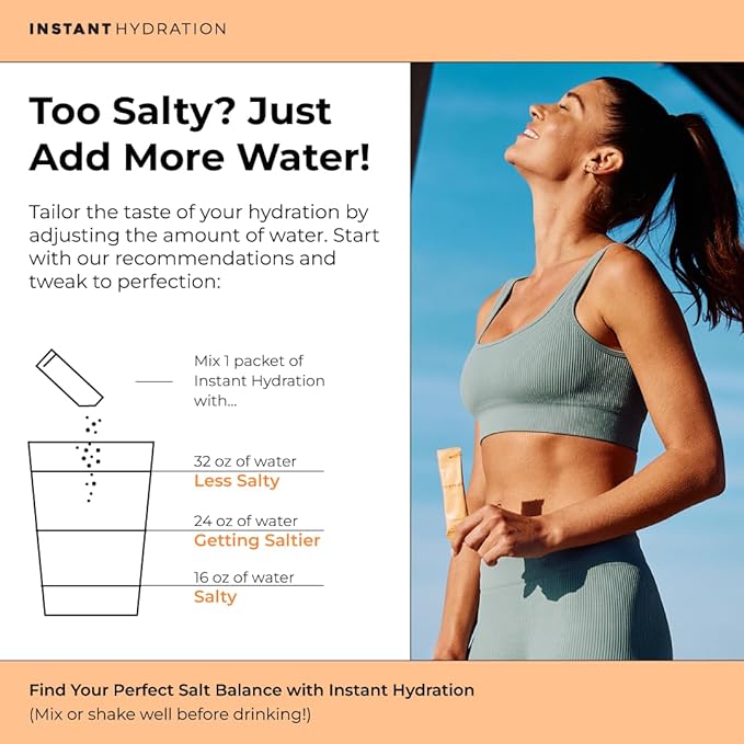 Instant Hydration Electrolytes Powder Packets - Citrus Orange Drink Mix - Zero Sugar - Keto, Vegan, Gluten-Free, Non-GMO - Boost Recovery, Brain Health, Muscle & Tissue Support- 30 Sticks-FlexoryFit