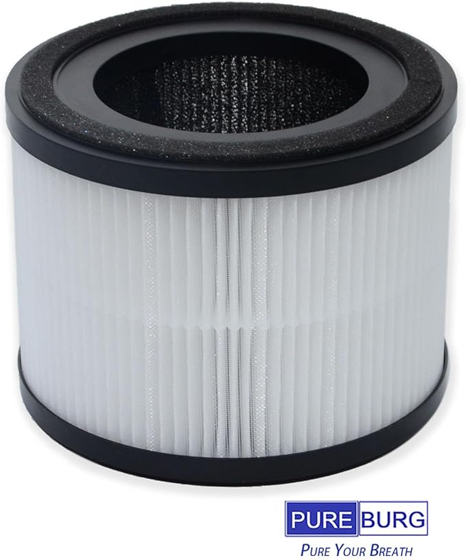 PUREBURG Replacement Filter Compatible with MOOKA AP-S0610L Air Purifier,2-Pack H13 HEPA 3-Stage Filtration Activated Carbon 2-in-1 Air Clean Dust VOCs Odor