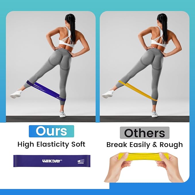 Resistance Bands for Working Out Exercise Loop Bands Workout Bands Set for Men Women Body Stretching, Crossfit Training, Home Workout, Physical Therapy, Booty Legs, Set of 5-FlexoryFit