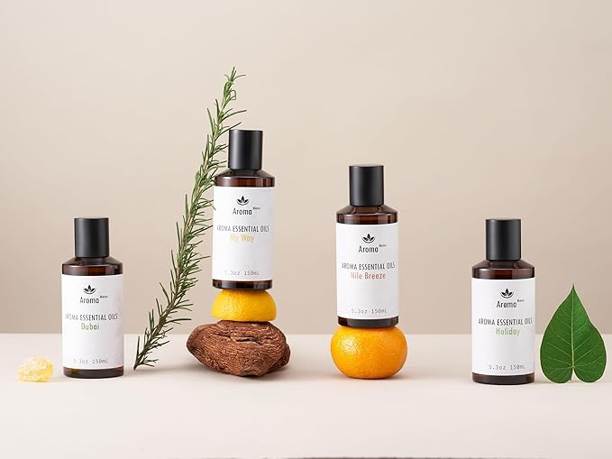 Hotel Fragrance Diffuser - Dubai Essential Oils Scent - Luxury Hotel Inspired Home Aromatherapy Diffuser Oil - Galbanum, Sandalwood, Musk - for Diffuser, Humidifier, Ultrasonic, Reed - 150ML