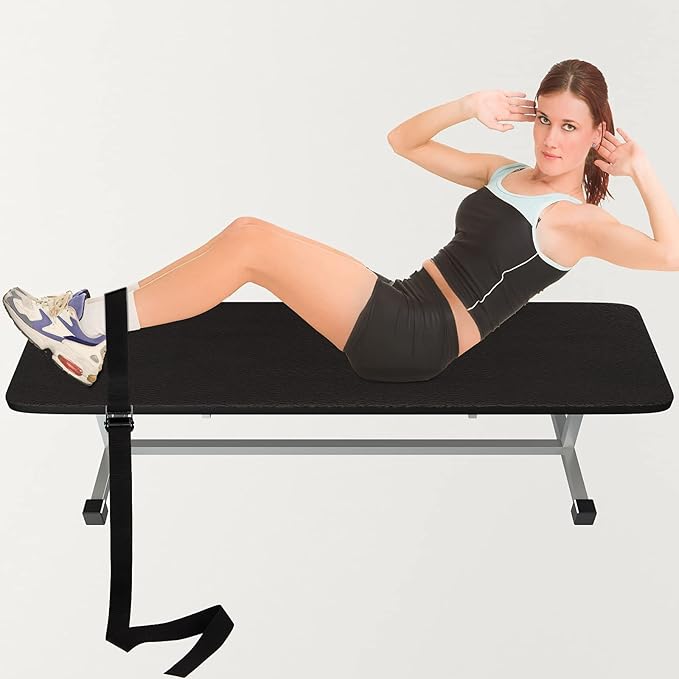 Nordic Strap Nordic Hamstring Curl Strap Bench Hamstring Strap Fitness Curl Belt Gym Leg Strap Exercise Assisted Strap Belt Leg Muscles Exercising for Home Gym Women Men, Black-FlexoryFit