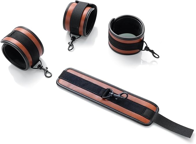 6pcs Black PU Adjustable Straps Sports Training Fitness Gear Home Yoga Set-FlexoryFit