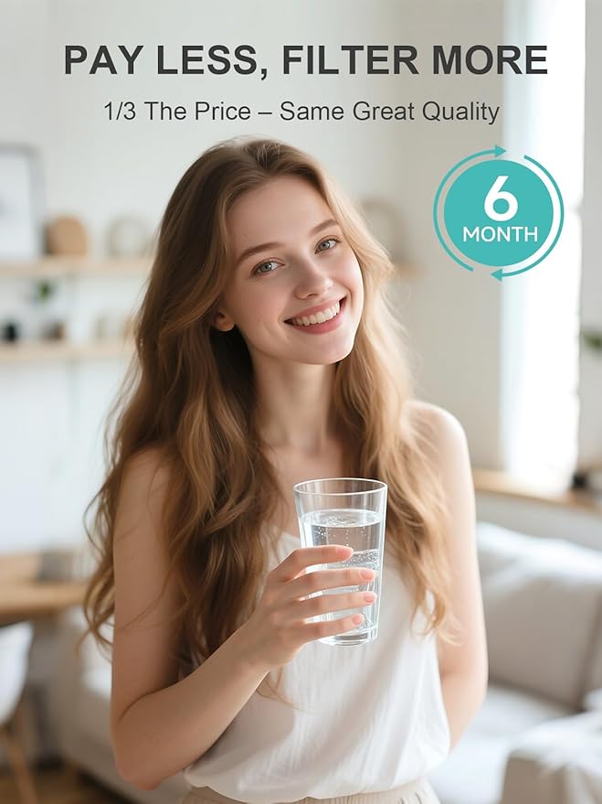 W10295370A Water Filter Replacement Compatible with Whirlpool Every-drop Filter-1 EDR1RXD1 P8RFWB2L P4RFWB Kenmore 46-9081 46-9930 W10295370 P8WB2L P5WB2L Ice Filters, 2-Pack