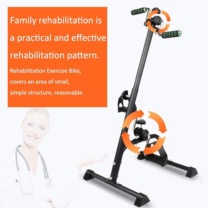 Pedal Exerciser Bike Hand Arm Leg and Knee Peddler Adjustable Fitness Equipment for Seniors, Elderly Home Pedal Exercise Bike for Total Body, with Gift Box-FlexoryFit