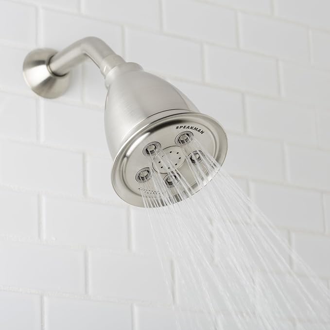 Speakman, Brushed Nickel S-2005-HB-BN Hotel Anystream High Pressure Shower Head-2.5 GPM Adjustable Replacement Bathroom Showerhead