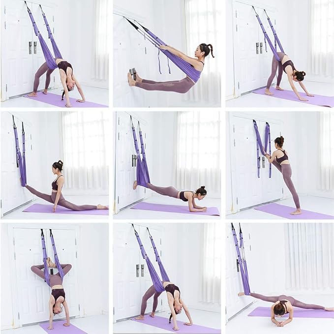 TOCO FREIDO Waist Back Leg Stretch Strap/Yoga Fitness Band, Leg Stretching Assist Trainer, Yoga Stretcher, Back Bend Split Inversion Strap for Fitness, Dance, Ballet, Gymnastics-FlexoryFit