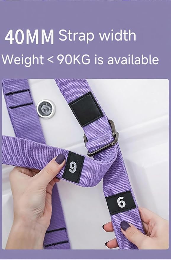 Yoga strap, stretching strap, yoga straps for stretching, Precise stretching, unlocking high difficulty poses in home-FlexoryFit