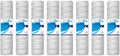 IPW Industries Inc- String Wound Sediment Water Filter Cartridges Compatible with WHKF-WHSW Models – Remove Bad Taste & Odor – Whole House Replacement Water Filter Cartridge 5 Micron- 8 Pack