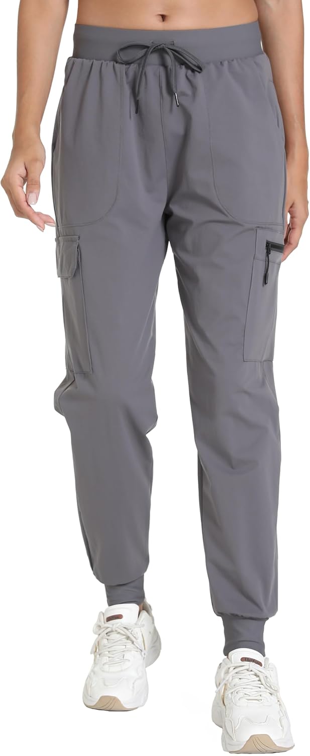 Women's Lightweight Cargo Pants with Pockets Stretchy Quick Dry Hiking Pants for Travel Casual Outdoor