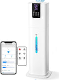 8L Smart Humidifiers for Bedroom Large Room, 2.1Gal Cool Mist Top Fill Diffuser Ambient Light, App & Remote Control, 3 Mist Modes, Quiet Humidifier for Home Office Plant (White)