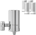 Waterdrop FC-06 Water Filter for Sink Faucet, 360° Rotating Stainless Steel by Waterdrop