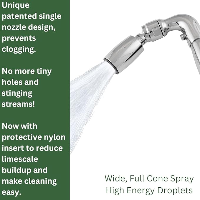 High Sierra® Solid Metal Handheld Shower Head, Lead-Free, with Built-In Trickle Valve. Shower Hose and Holder Not Included. High Pressure 2.0 GPM. Brushed Nickel
