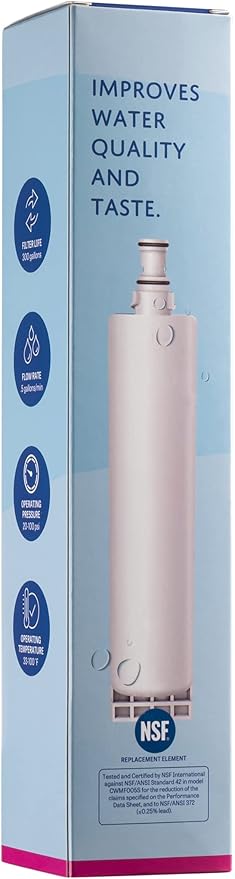 Mist EDR5RXD1 Refrigerator Water Filter Replacement for EveryDrop Filter 5, Whirlpool 4396508, 4396510, WF-NL240, Kenmore 46-9010 – NSF 42 Certified – 2 Pack
