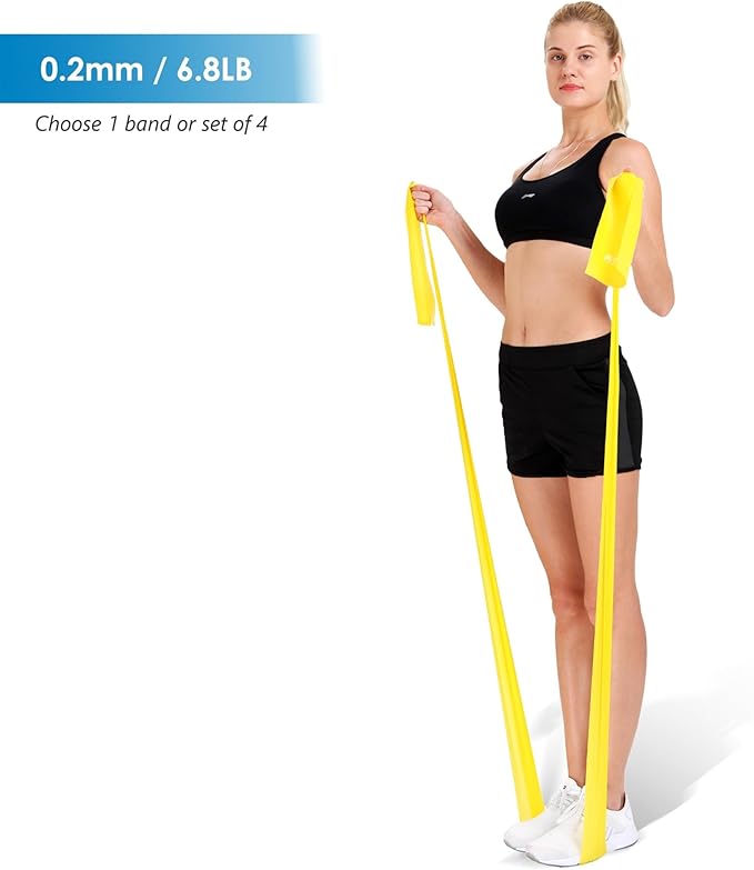 Exercise Bands for Physical Therapy | Resistance Band for Fitness, Yoga, Pilates | Long Resistance Bands for Working Out | Elastic Band for Exercise | Stretch Band-FlexoryFit