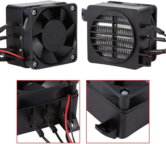 PTC Car Fan Air Heater, Energy Saving Air Heater Constant Temperature PTC Electric Fan Heater Heating Heaters for Car Small Space Heating Incubator(12V 150W)