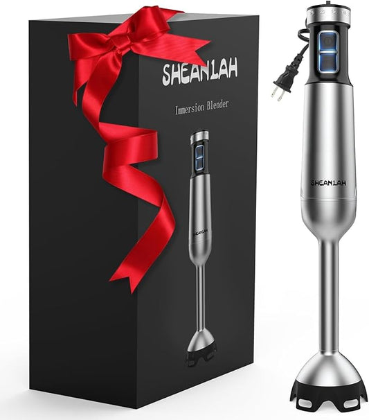 1000W Powerful Immersion Blender handheld, 2025 New Update Hand Blender with 25-Speed, Scratch-Resistant Corded Hand Mixer with Heavy-Duty Copper Brushless Motor and Gift Box-FlexoryFit