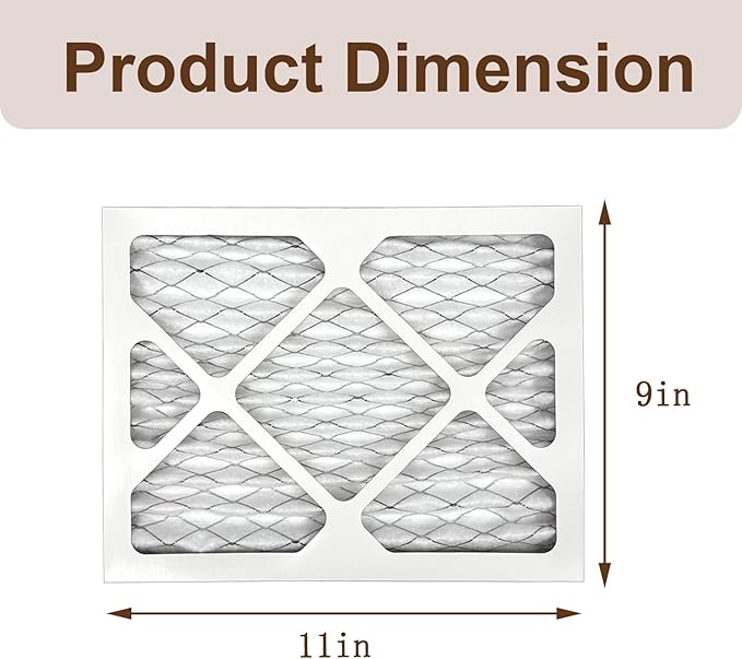 2 Sets 9 x 11 x 1 MERV 13 Dehumidifier Filters Replacement for Santa Fe Dehumidifier Models Compact 70, Ultra 70, Element, Compact 2, UA 65H, for Crawl Space and Basements