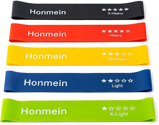 Resistance Bands for Working Out, Exercise Bands with 5 Resistance Levels Fit for Home Fitness, Strength Training, Natural Latex Resistance Band Include Instruction Guide and Carry Bag-FlexoryFit