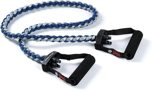 SPRI Braided Xertube Resistance Bands – Premium Exercise Band for Men & Women – Workout Equipment for Home Gym Fitness Training – Comfort Grip for Strength, Weights, and Resistance-FlexoryFit