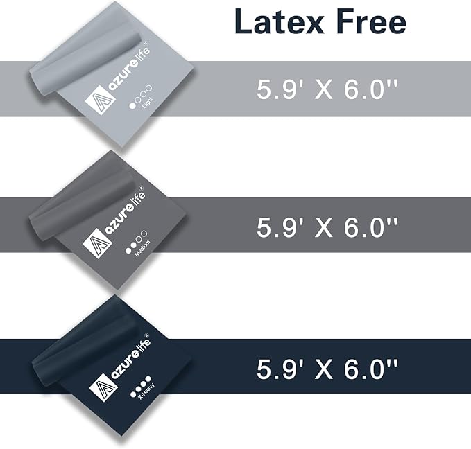 Resistance Bands,Professional Long Non-Latex Elastic Stretch Bands,Exercise Bands for Physical Therapy, Yoga, Pilates, Rehab, at-Home or The Gym Workouts, Strength Training-FlexoryFit
