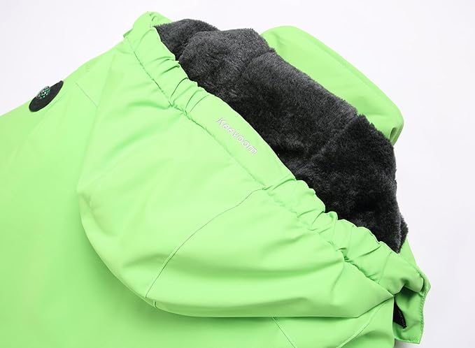 Keevoom Boys Winter Coat Ski Jacket Windproof Kids Snowboard Warm Fleece Snow Coat Waterproof Outdoor Hooded Ski Coats-FlexoryFit