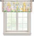Easter Sheer Valances for Windows 42"x18", Light Filtering Kitchen Curtains by Unknown