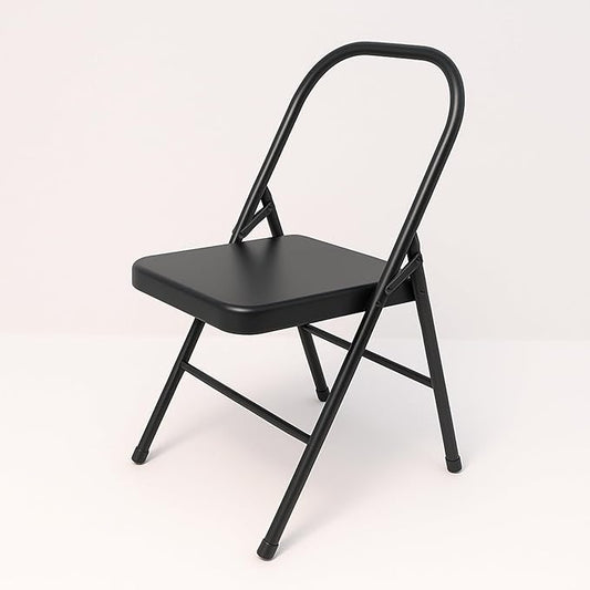 Yogikuti Yoga Chair(Standard) Backless/Folding Chair for Restorative & Iyengar Yoga Practie, Meditation/Fitness-FlexoryFit
