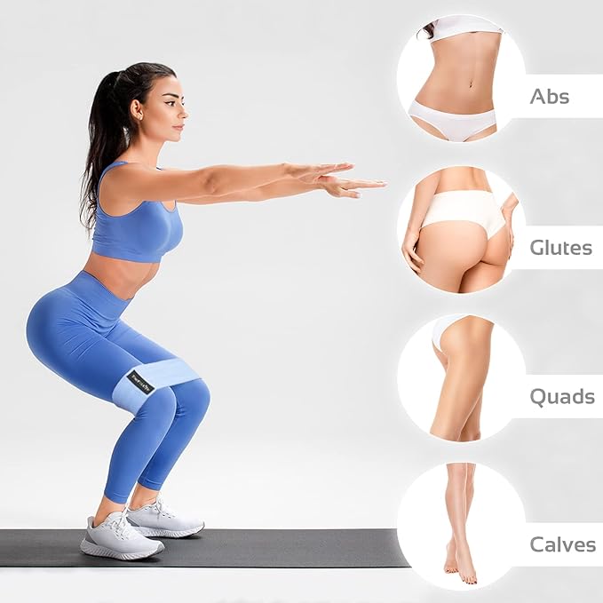 TheFitLife Resistance Exercise Bands for Women - Fabric Workout Bands for Booty, Hip, Glute, Leg, Thigh, Squat, Butt Lift Excersize and Fitness Loop Bands for Home Gym-FlexoryFit