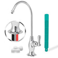 Airgap RO Faucet Reverse Osmosis Drinking Water Filtration System Water Dispenser Spout (Chrome) with Pre-Inserted Tubing and Faucet Wrench. Vase Style. NSF Certified.