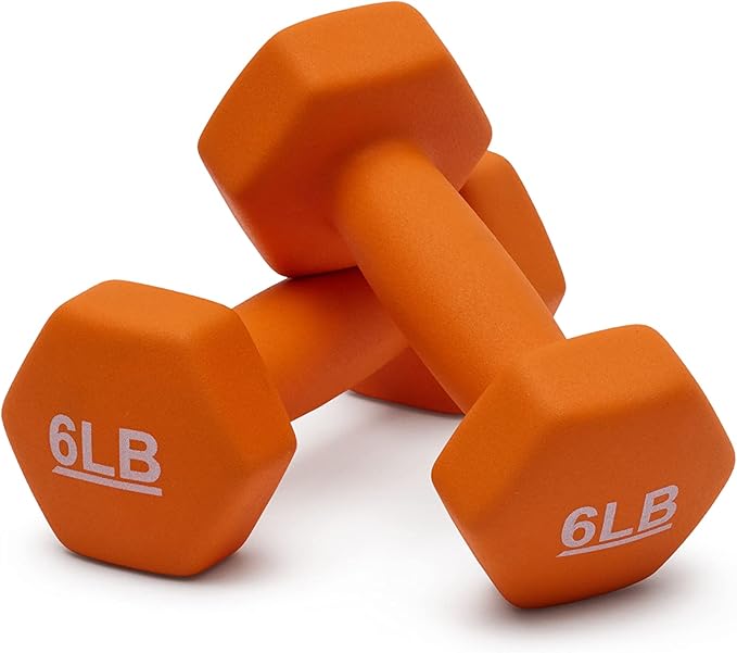 Amazon Basics Neoprene Dumbbell Hand Weights for Exercise and Muscle Toning-FlexoryFit