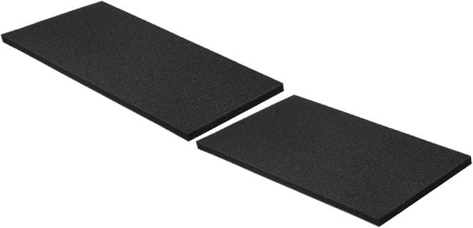 PATIKIL 24" x 16" x 1" Air Conditioner Filter Replacement, 2 Pack RV AC Foam Filter Pad Washable Reusable for Air Conditioning Purifiers, Black