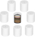 8 Pack 20 Stage Shower Filter Replacement Cartridge, Universal Compatible Shower Head Filter for Hard Water, Microporous Pressurization Design Saving Water High output, 10000 Gallon 3 Month