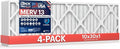 BNX TruFilter 10x30x1 Air Filter MERV 13 (4-Pack) - MADE IN USA - Electrostatic Pleated Air Conditioner HVAC AC Furnace Filters for Allergies, Pollen, Mold, Bacteria, Smoke, Allergen, MPR 1900 FPR 10