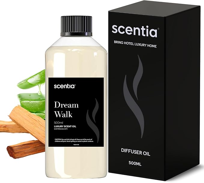 Hotel Diffuser Oil Inspired by The 5- Star Hotel Scent - 500 ml 16.9 fl oz - Essential Oil Blend for Diffuser Refill,White Tea Oil for Aromatherapy Diffusers and Humidifiers - Dream Walk