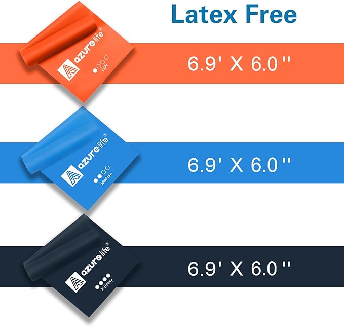 Resistance Bands,Professional Long Non-Latex Elastic Stretch Bands,Exercise Bands for Physical Therapy, Yoga, Pilates, Rehab, at-Home or The Gym Workouts, Strength Training-FlexoryFit