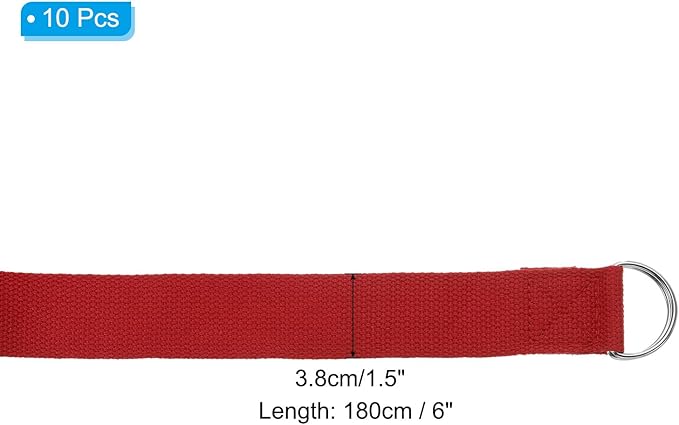PATIKIL Yoga Strap for Stretching, Cotton Yoga Belt with Adjustable Metal D-Ring Buckle Stretch Band for Fitness Pilates-FlexoryFit