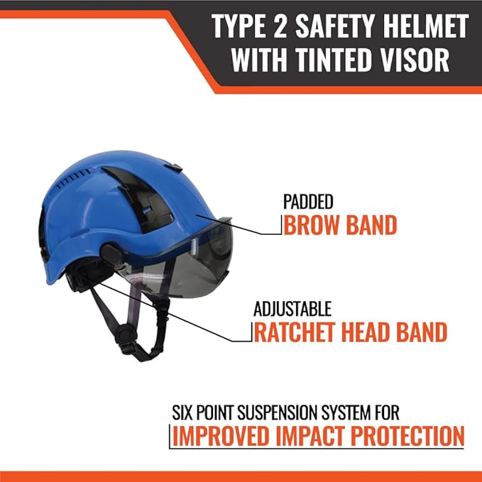 Malta Dynamics APEX Type 2 Safety Helmet – OSHA and ANSI Z89.1 Compliant Safety Hard Hats for Construction Workers and Vented Helmet for Head Protection