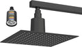 Dcolora Filtered Rain Shower Head – 10 Inch Matte Black 304 Stainless Steel with 16-Stage Water Filter, Nano Titanium Coating, Improves Skin & Hair – Filter Cartridge Included (Black, 10 Inch)