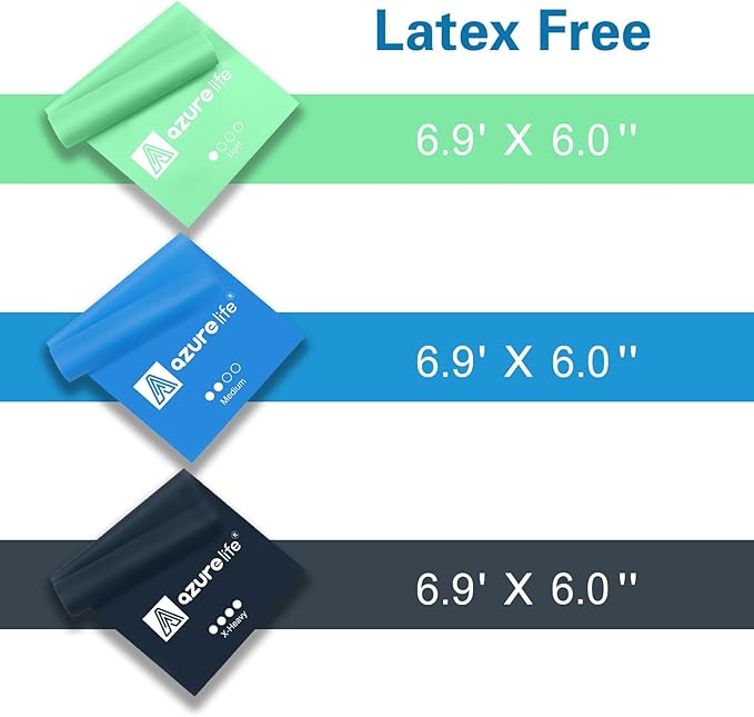 Resistance Bands,Professional Long Non-Latex Elastic Stretch Bands,Exercise Bands for Physical Therapy, Yoga, Pilates, Rehab, at-Home or The Gym Workouts, Strength Training-FlexoryFit