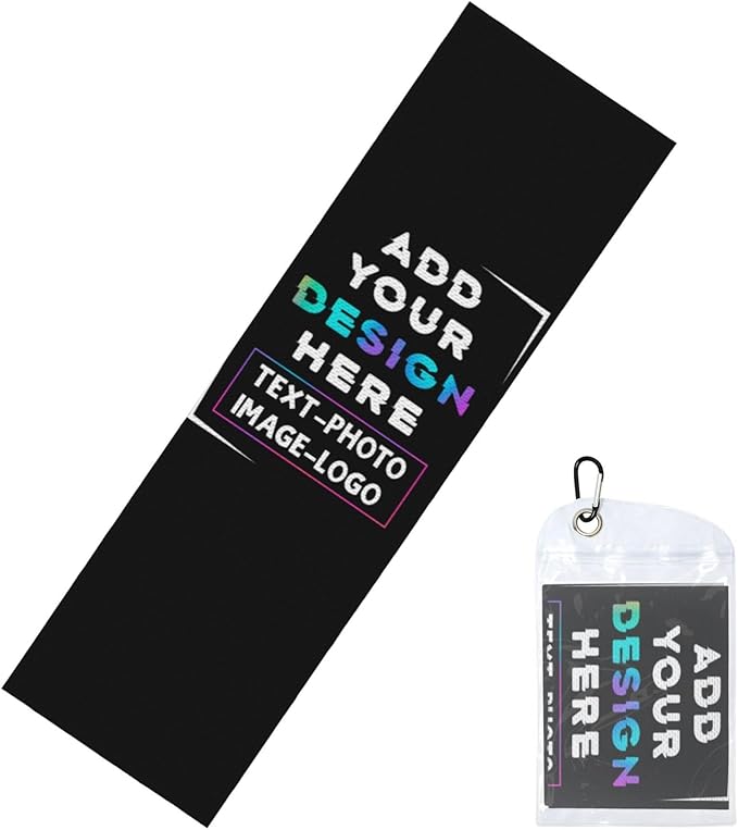 Custom 1-100PCS Cooling Sports Towel, Personalized Photo Logo Soft Cold Exercise Towel for Neck and Face Customized Quick-Drying Cooling Wrap Fitness Workout Sweat Towel 12"x40" (50)-FlexoryFit