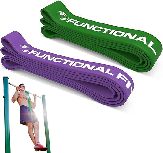Pull Up Assist Bands Set by Functional Fitness. Heavy Duty Resistance and Assistance Training Band-FlexoryFit