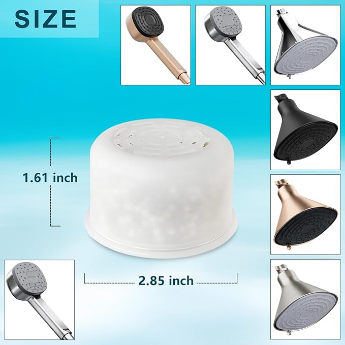 Shower Head Filter Replacement Cartridge Compatible with All Canopy Handheld & Fixed Filtered Shower Head, Shower Filter For Hard Water, 2Pack (Canopy 2-pcs)