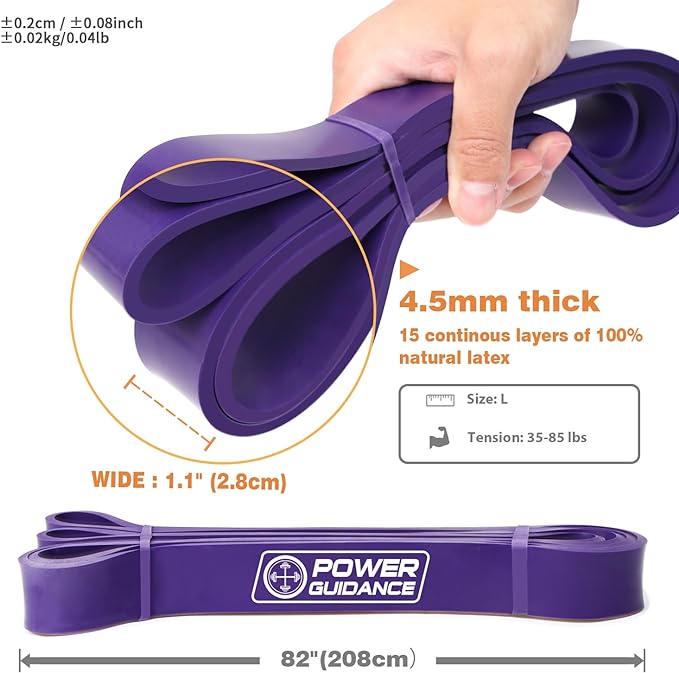 POWER GUIDANCE Pull Up Assist Bands - Stretch Resistance Band - Mobility Band - Powerlifting Bands - by Perfect for Body Stretching, Powerlifting, Resistance Training-FlexoryFit