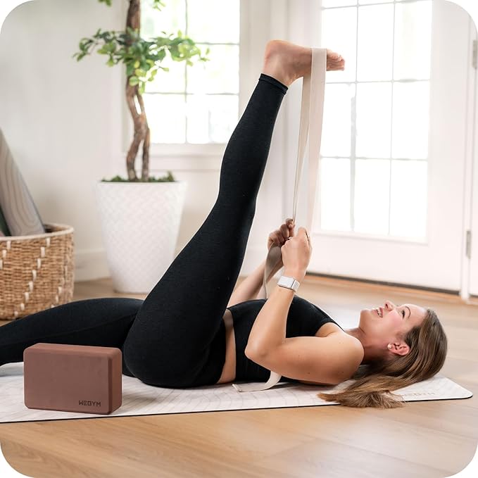 Fitness Yoga Strap, Soft Cotton Workouts Unisex Yoga Straps, Stretch Bands for Exercise and Flexibility, Yoga Belt for Fitness, Yoga, Pilates-FlexoryFit