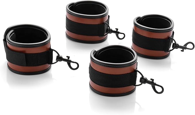 6pcs Black PU Adjustable Straps Sports Training Fitness Gear Home Yoga Set-FlexoryFit