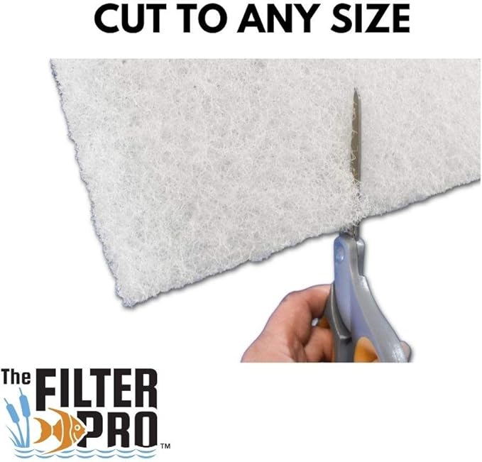 Beige Coarse Filter Media, 1.25" Thick, 24" x 56" Roll, Perfect for Aquariums, Ponds or Water Gardens, Made in USA