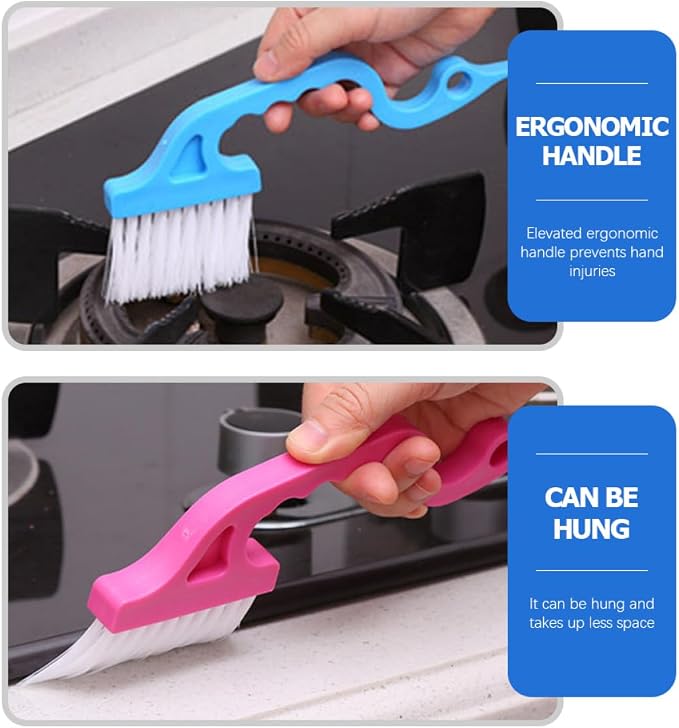 Window Groove Cleaning Brush Set 8pcs Scrubber - Image 3