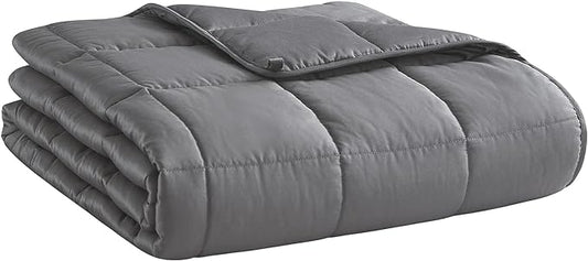 Weighted Blanket (15lbs 60"x80" Queen Size) Cooling Breathable Microfiber Material with Glass Beads Big Heavy Blanket for Adult All-Season Summer Fall Winter Soft Thick Comfort